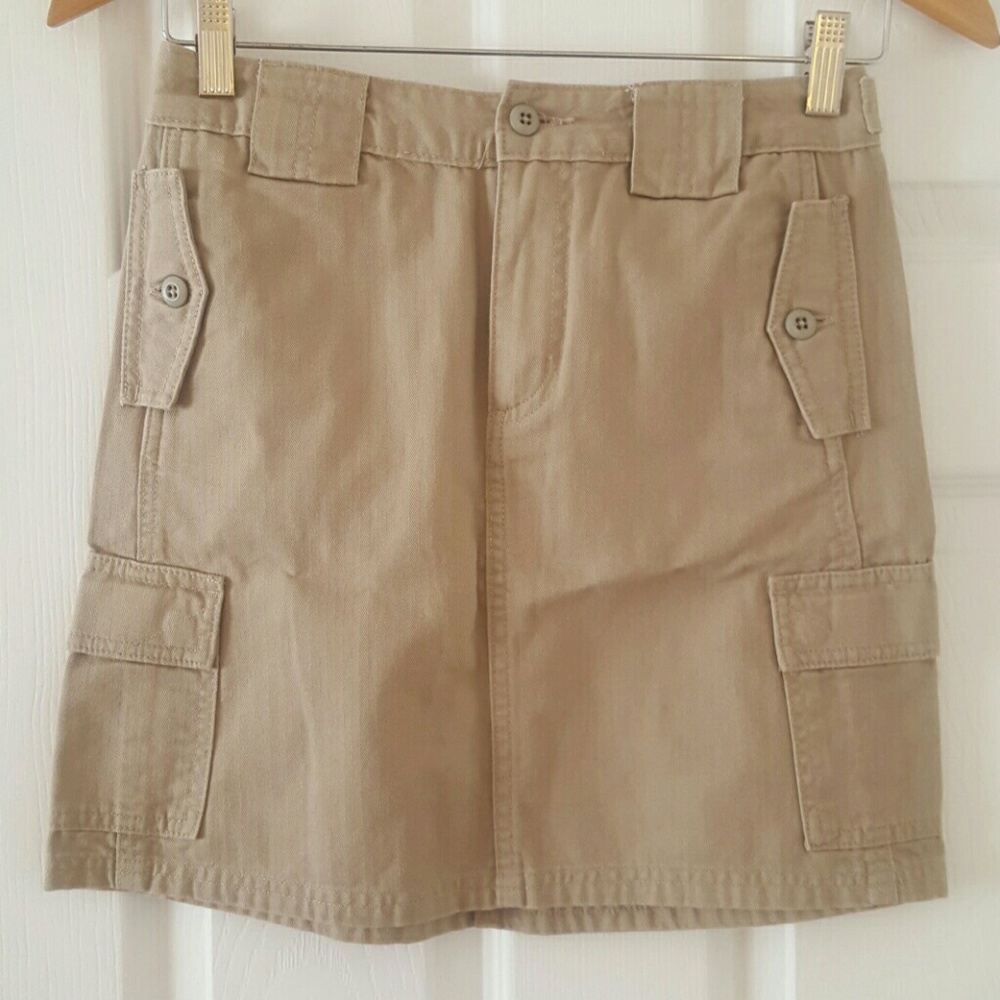 Kaki utility skirt